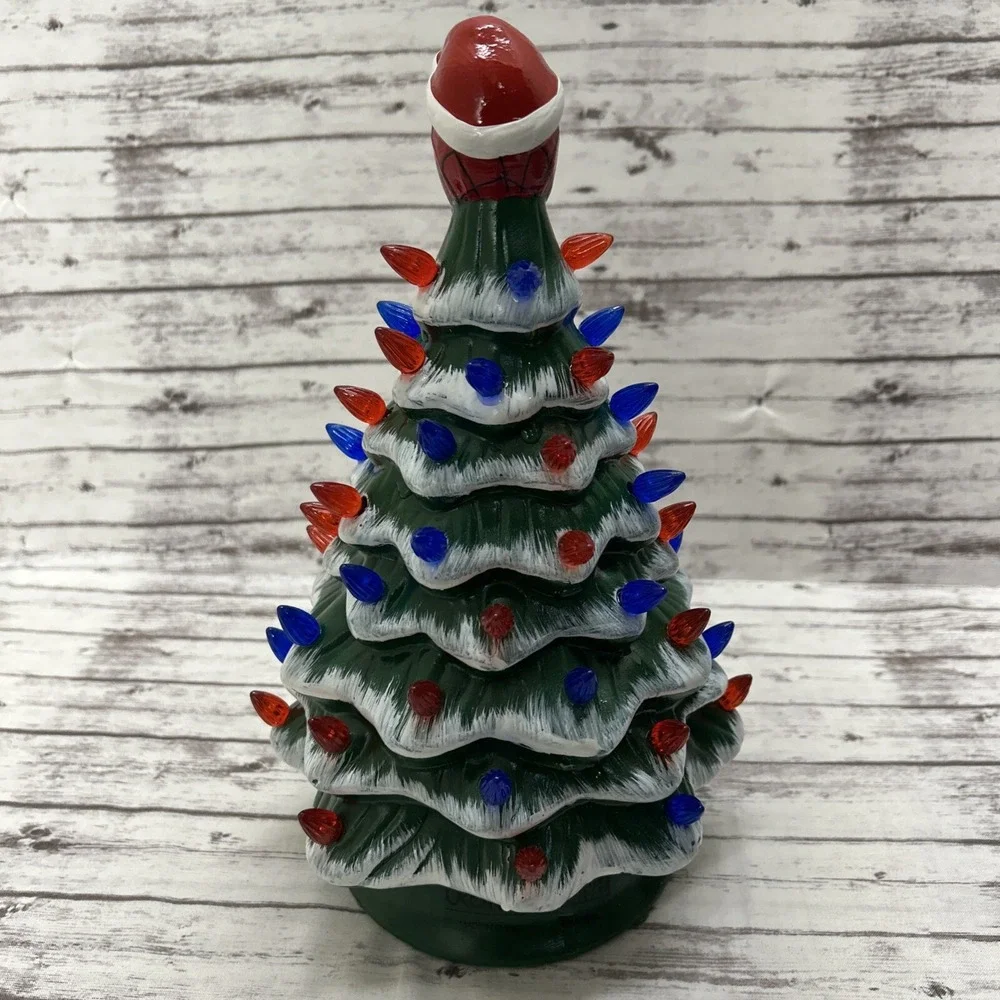 Spider-Man Ceramic Christmas Tree With Lights 11.6 